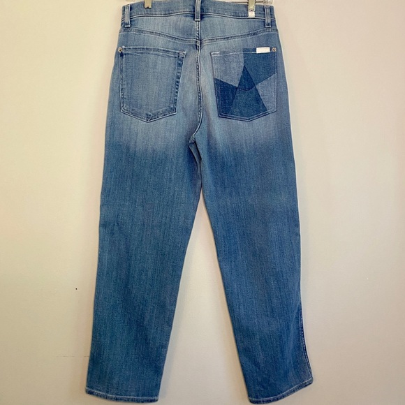 7 for All Mankind High Waist Cropped Straight Jeans 29 - Picture 2 of 6
